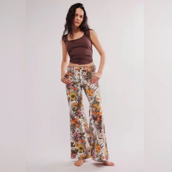 Wrangler Orange and Cream Boot Cut Flare Pants - Picture 1 of 11